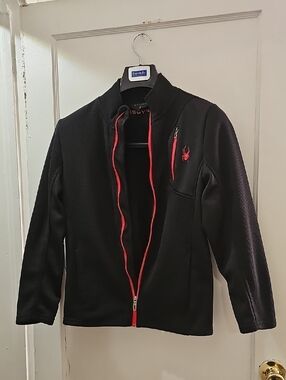 Spyder Black Jacket with Red Accents